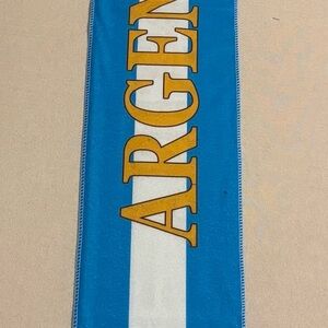 Argentina Soccer Scarf - Blue White Gold Lettering